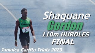 Shaquane Gordon Clinical PB Over Demario Prince | Boys U20 110m HURDLES FINAL |  Carifta Trials 2023