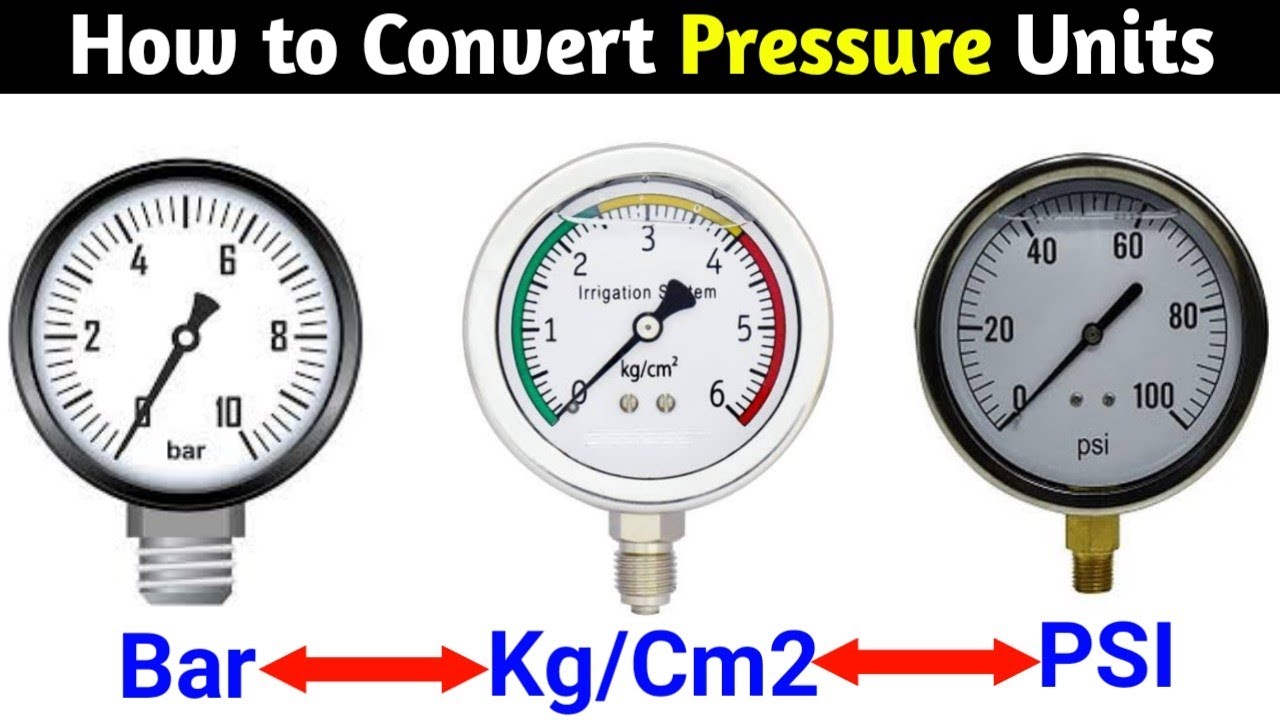 Pressure Unit Conversion । How To Convert Bar To PSI । PSI To Kpa । Bar ...