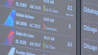 Travelers feeling impact of government shutdown with flight cancellations, delays
