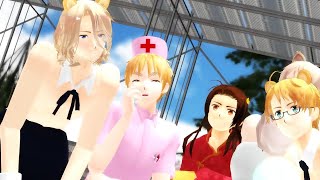 【APH MMD】Bakunyu Sentai PaiRanger【Allies Five】MultiSub