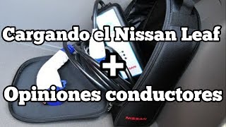 Probando y cargando el Nissan Leaf con amigos