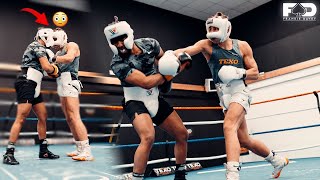 PROFESSIONAL BOXER SPARRING | Day in Camp *INTENSE*