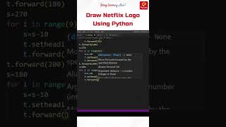 Draw Netflix Logo using Python 🔥🔥 | Practically | Python for Beginners