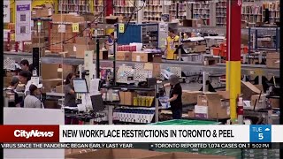 New workplace restrictions in Toronto & Peel