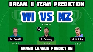 wi vs nz dream11 prediction, nz vs wi dream11 prediction