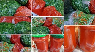 طريقة تفريز الخضراوات🥬🥦 والطماطم🍅 لتوفير وقت وجهد