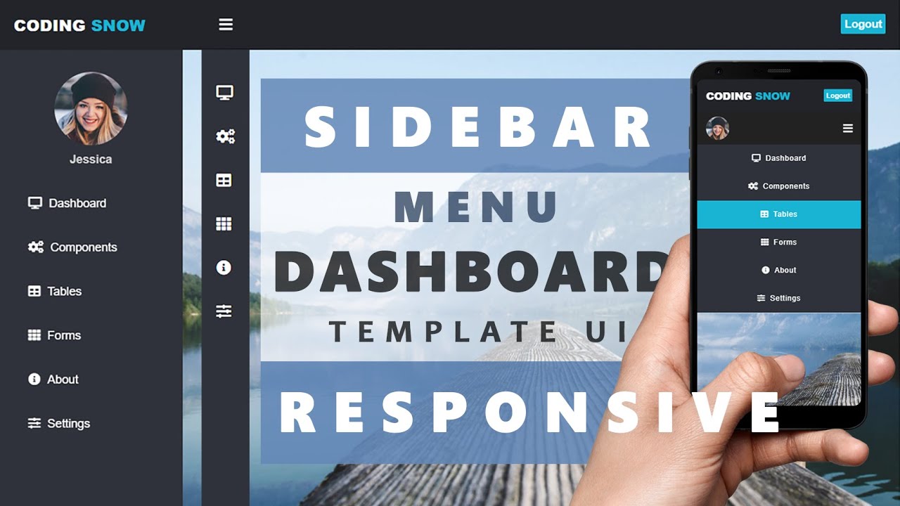 Responsive Sidebar Menu Dashboard Template UI - Using CSS, HTML ...