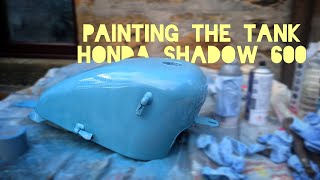 Painting Chopper Fuel Tank, Honda Shadow 600 Build...