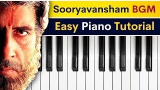 Sooryavansham Music - With Easy Piano Tutorial