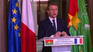 Conférence de Presse des présidents Roch Marc Christian KABORE et de Emmanuel MACRON