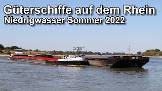 Güterschiffe auf dem Rhein - Sommer 2022 - Binnenschifffahrt