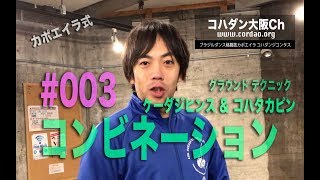 コハダン大阪Ch【コンビネーション編 #003】ダンス格闘技カポエイラ。技のコンビネーションの実演。アクロバティックで痛くない格闘技！世界中で女性にも人気の格闘技です。