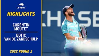 Corentin Moutet vs. Botic Van de Zandschulp Highlights | 2022 US Open Round 2