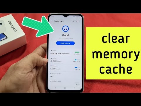 how to clear memory cache for Samsung Galaxy A23 android 12
