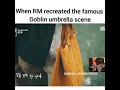 when RM recreated the famous Goblin umbrella scene # Rm's version ❤❤