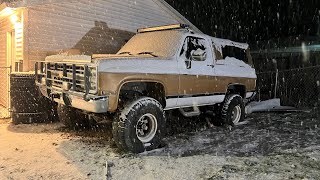 CAN WE MAKE IT TO CARS AND COFFEE DURING A SNOW STORM IN A K5 BLAZER?!?!?!?