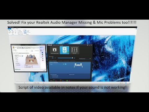 Solved! Mic Problems - Realtek HD Audio Manager Missing - Here is the fix