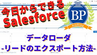 【今日からできるSalesforce】データローダ-リードのエクスポート方法-