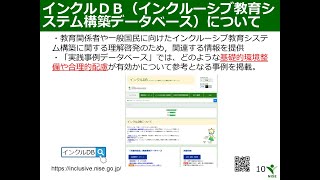 令和６年度インクルDBセミナー② ＜インクルDBについて＞