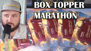 LOTR MTG Box Topper Marathon!  With Set Box Opening - On Screen Prices