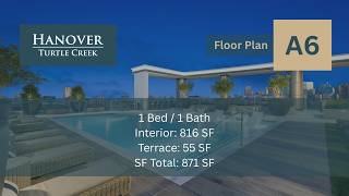 A6 Floor Plan: 1 Bed / 1 Bath