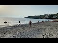 lido olgarino beach club in scalea italy. calabria region. late afternoon july 8 2021.