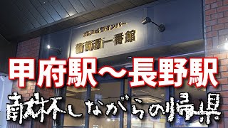 【山梨県長野県】酒場うろちょろスピンオフ、甲府駅～長野駅・献杯しながら帰県