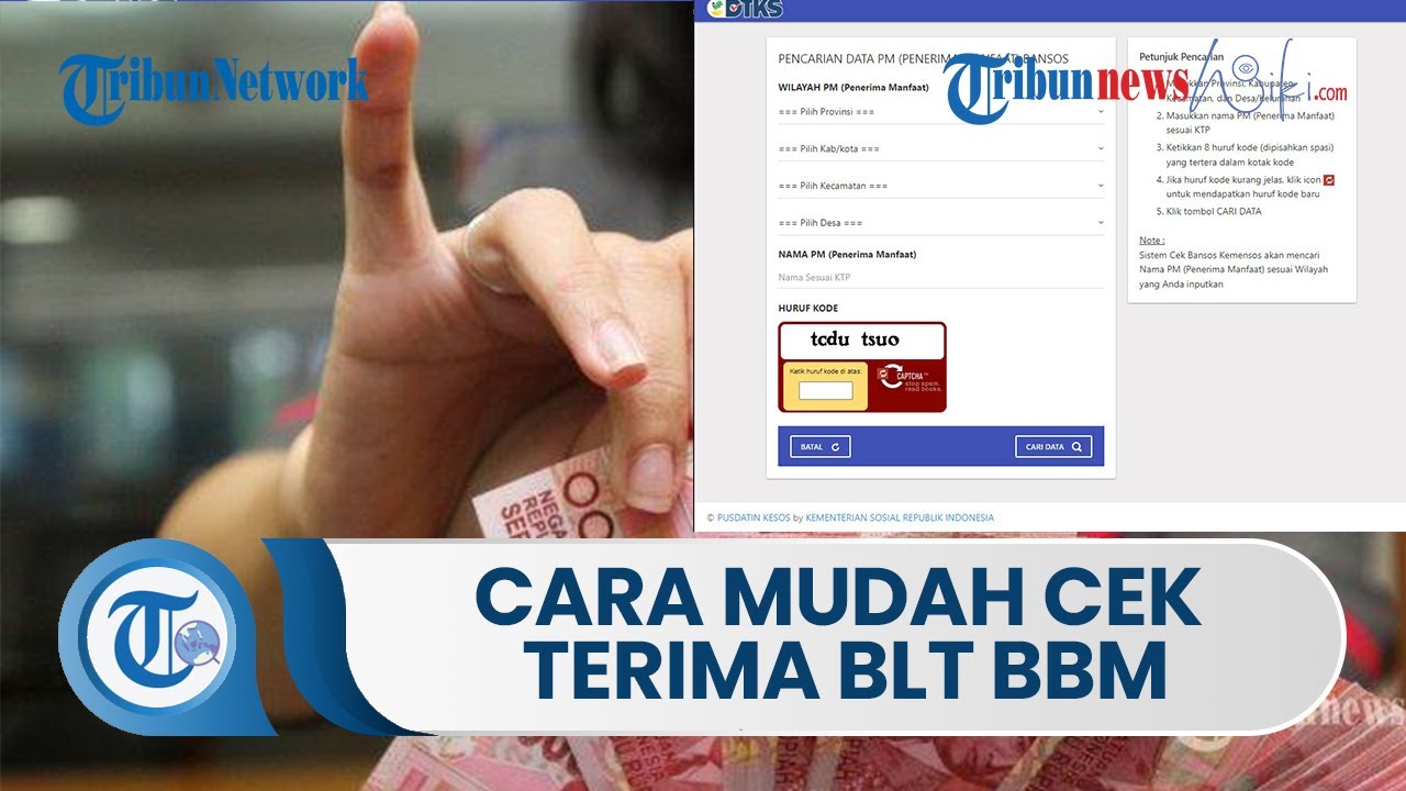 Cara Mudah Cek Terima BLT BBM Kemensos Rp 600 Ribu - YouTube