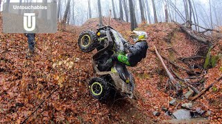 😱 Recovering Can Am Renegade 1000 From a Deep Ditch❗We Found The Best Option