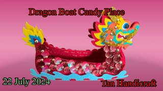 Tutorial ke 1623 - Diy kit Dragon boat Candy place felt Craft