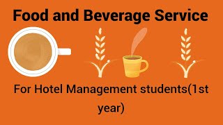 Food and Beverage Service:F and B outlets