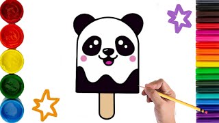 Сурет салу балмұздақ | Bolalar uchun muzqaymoq rasm chizish | How to draw ice cream