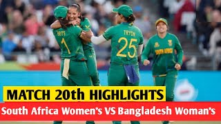 South Africa women's Vs Bangladesh women's T20 World Cup 2023 Match Highlight #AUSEvsSLW #AUSvsIND