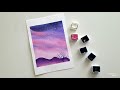 3 minute watercolor milky way and winter tree easily u0026 simply watercolor