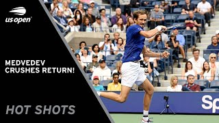 Daniil Medvedev Crushes A Forehand Return | 2021 US Open