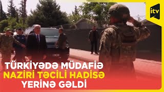 Türkiyənin yeni müdafiə naziri Yaşar Gülər partlayış baş verən raket zavoduna gəldi