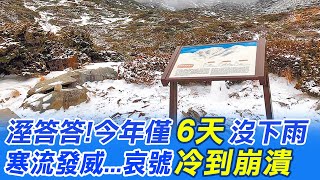 【每日必看】冷到崩潰! 北部今年六天沒下雨 雪山圈谷積雪@中天新聞CtiNews 20220222