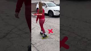 BEST WAY TO STOP ON A HILL ON ROLLERBLADES!! ✋🫶 #inlineskating #howto #rollerblading