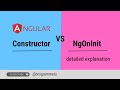 Angular Constructor vs OnInit | Angular Life Cycle Hooks