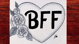 BFF Drawing Easy Step by Step | Best Friends Drawing | Pencil Drawing Ideas