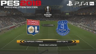 PES 2018 (PS4 Pro) Olympique Lyonnais v Everton UEFA EUROPA LEAGUE PREDICTION 2/11/2017 1080P 60FPS