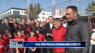 YILMAZ, MİNİK SPORCULARI ANTRENMANLARINDA ZİYARET ETTİ