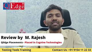 #Testing #Tools Training & #Placement  Institute Review by M.Rajesh | @qedgetech Hyderabad