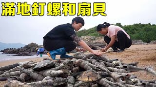 [Collection of Fierce Goods] Snails and scallops everywhere were washed up on the beach. They grabb