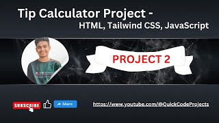 Tip Calculator Using HTML, Tailwind CSS & JavaScript | Beginner Friendly Project with Source Code