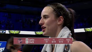 Caitlin Clark Post Game Interview After 21pts In WNBA Preseason Debut. Indiana Fever vs Dallas Wings