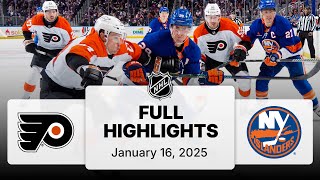 NHL Highlights | Flyers vs. Islanders | January 16, 2025