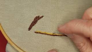 κέντημα σχιστη βελονιά - split stitch embroidery