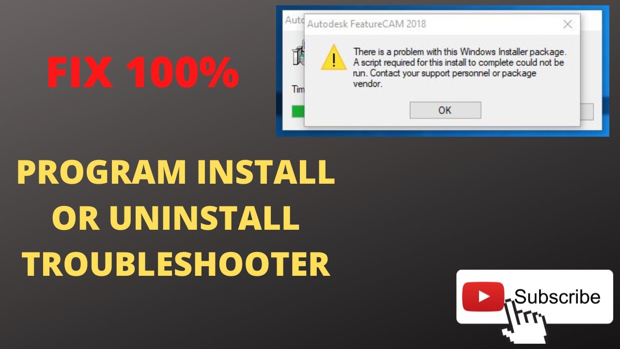 Program Install Or Uninstall Troubleshooter Windows 10/8/7 - YouTube