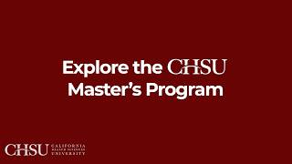 Get Your Masters With Chsu Today